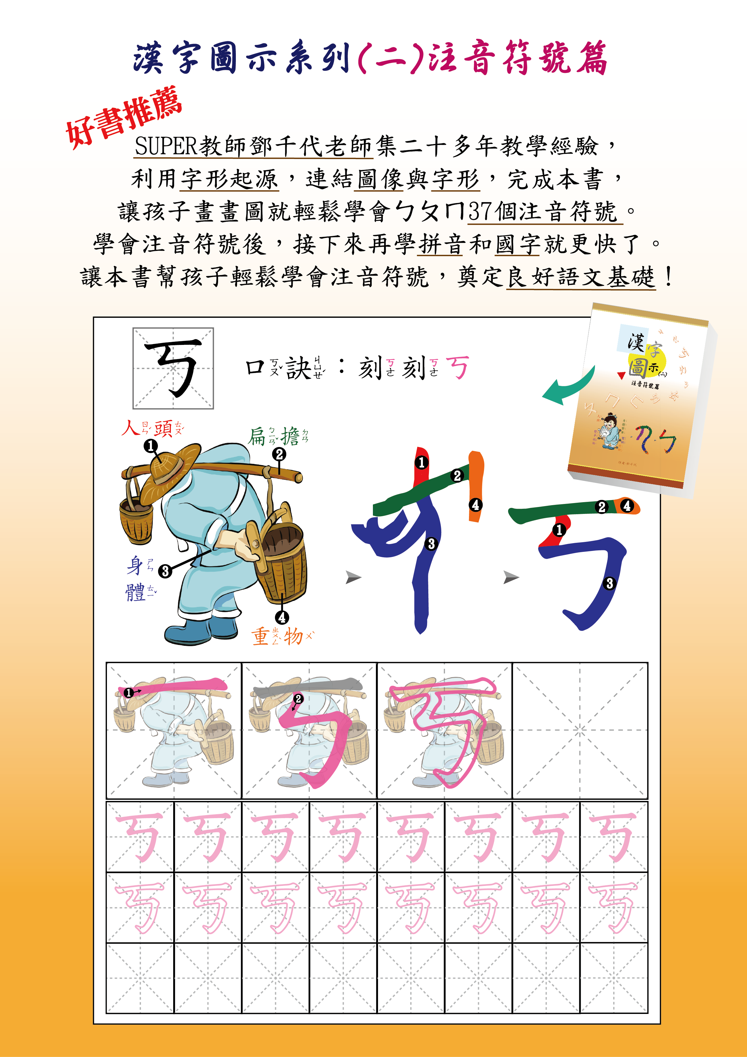 最佳拍檔：《漢字圖示》(部首篇)+(注音符號篇)+如何讓孩子愛上學習 - 樂哈哈學習吧